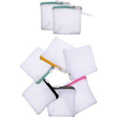 OKUMEYR Pack of 8 Mesh Bags Washing Clothes Wash Bag Mesh Laundry Bag for Delicates Washing Machine Bag Delicate Wash Bag for Washing Machine Polyester Washable Travel Bra Bag