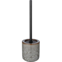 WENKO Oviedo Toilet Set Made of High-Quality Ceramic, Unique, Standing Toilet Set for Bathroom and Guest Toilet, Includes Toilet Brush with Interchangeable Brush Head, Diameter 7.5 cm, Diameter 10.6 x