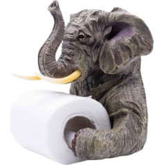 Homezone Large Elephant Toilet Paper Roll Holder Wall Mounted Toilet Tissue Paper Dispenser Tissue Holder Bathroom Decor