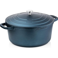 Westinghouse Performance Series Large Cooking Pot 28 cm Large Cooking Pot for Induction and All Hobs Large Pot with Handle and Lid Coated Pot Oven Safe and Dishwasher Safe Blue