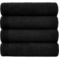 GC GAVENO CAVAILIA Wilsford 450gsm Absorbent Egyptian Cotton Bath Towel, 75 x 135 cm, Black