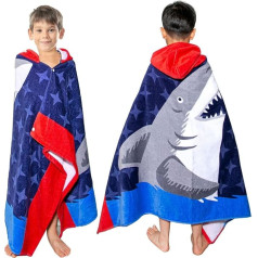 Czemo Children's Bath Poncho Hooded Towel Hooded Beach Towels Bathrobe Bath Towels for Boys and Girls Bath Towels for Boys and Girls