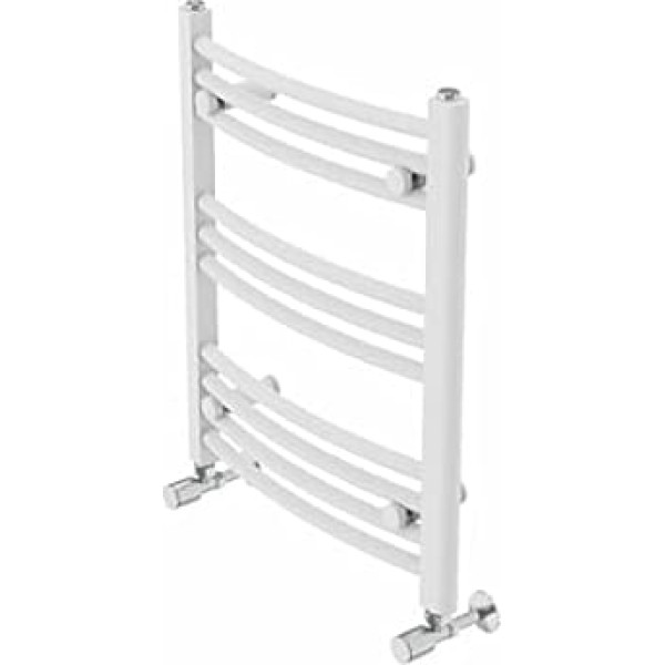 Warmehaus White Curved Heated Towel Rail 600mm x 500mm