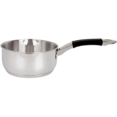 Royal Cuisine Stainless Steel Milk Tea Pan Egg Kettle with 2 Pouring Lips Induction Cooker Soup Warming Sauce Pan 16cm