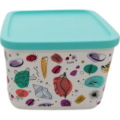 Tupperware Cubix 1.0 Litre Summer Shells Storage Jar Coffee Tin