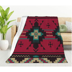 HGOD DESIGNS Ethnic Pattern Blanket Southwest American Indian Aztec Print Throw Soft Warm Lightweight Blanket for Women Birthday Christmas Home Living Room Decoration 130X