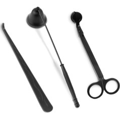 Famgee Candle Soother Candle Wick Cutter Wick Picker - 3 in 1 Candle Accessory Set Black