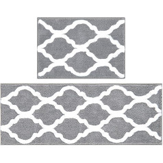 Pauwer Bathroom Rug Non-Slip Microfibre Washable High Pile Bath Mat