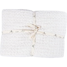 Tuiste Premium Bedspread, Single Bed, 150 x 200 cm, White, Light Summer Blanket, Waffle Look, Bed Throw, Plaid Blanket for Sofa, Sofa Blanket, Cotton, Couch Blanket, Bed Throw