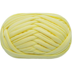 T-Shirt Yarn Knitting Yarn Fabric Crochet Fabric for Summer Crafts Bag Blanket Cushion Crochet Projects 100g (#16 Light Yellow)