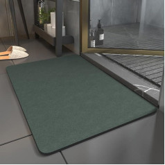 Bath Mat Non-Slip Bathroom Rug - Rubber Quick Dry Super Absorbent Thin Bath Mat Fits Under Door Bath Mat Washable Shower Mat for Before the Bath, Shower, Sink