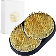 Wazakura Ikebana Kenzan 93x59mm Sun and Moon Japanese Flower Arrangement Tool Flower Pin Frog Holder Brass