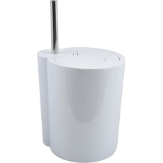 Spirella 10,18146 Sun and Moon Toilet Brush Combination / Rubbish Bin White