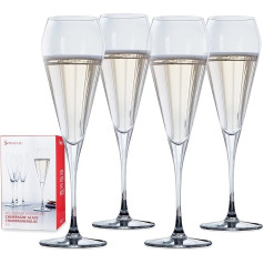 Spiegelau & Nachtmann, 4-teiliges Champagnerglas-Set, Kristallglas, 240 ml, Willsberger Anniversary, 1416175