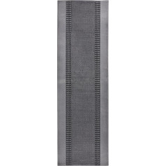 Hanse Home Carpet Runner Band 80 x 200 cm - Soft Short Pile Rug Modern Design Runner for Hallway, Bedroom, Children's Room, Bathroom, Living Room, Kitchen, Decorative Runner - Grey