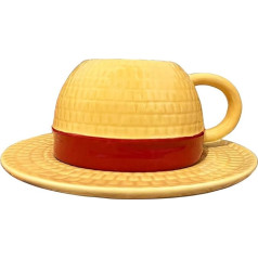 FINDAMAZE One Piece Anime Mug, Luffy's Hat Coffee Cups, High-Quality Ceramic Milk Cup, Gift for Christmas, Birthday, Anniversary (Luffy)