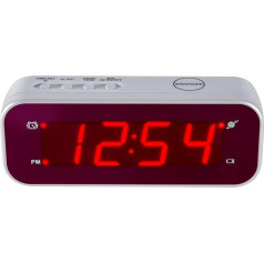 Timegyro Small Digital Battery Operated Clock, LED Desk Clock, Battery Operated Only Battery Alarm Clock with Snooze Brightness, Adjustable 12/24 Mode for Bedroom, Shelf, Travel