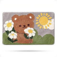 Cute Bath Mat for Bathroom Non-Slip Soft Bath Mat for Showers Cute Plush Microfibre Super Absorbent Plush Rug for 40 x 60 cm