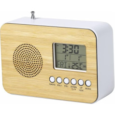 Antevia - Desk Clock Digital Clock Radio Alarm Clock + Temperature Function Over 10 Models Material: Wood Battery Operated (Tulax)