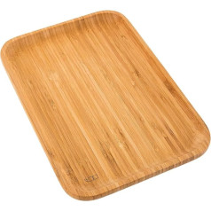 Point-Virgule Bamboo Serving Tray, Medium Wooden Tray for Kitchen, Rectangular, 28 x 19 x 1.9 cm