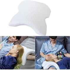 MINGZE Multifunctional Memory Foam Pillow, Neck Pillow, Arc U-shaped Neck Pillow, Slow Rebound Sleeping Pillow, Rebound Pillow, Ice Silk Pillow for Hand and Neck Protection
