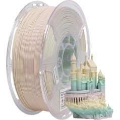 eSUN Matte Rainbow PLA Filament 1.75 mm, Matte Multicoloured 3D Printer Filament, 1 kg Spool (2.2 LBS) Colour Gradient Changing Multicoloured Filament for 3D Printer, Matte Rainbow Multicoloured