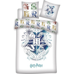 Harry AYM-078HP-DVM NI-078HP-DVM Duvet Cover Hogwarts Shield White 140 x 200 cm Cartoon