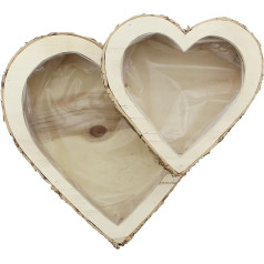 Birch Plant Heart Set of 2 for Wedding Valentine Birthday Arrangement Love