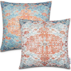 Paco Home Set of 2 Cushion Covers, 45 x 45 cm, Decorative Cushion Cover, Weatherproof, Multicoloured Decorative Cushion Cover, Outdoor, Colour: Multicoloured, Sets: Set of 2