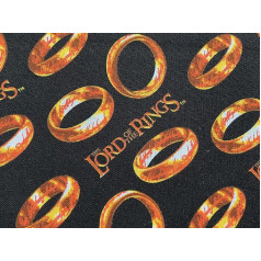 Lord of the Rings Fabric The Hobbit Peter Jackson Elves Dwarfs Cosplay Decorative Fabric (Black One Ring, Two Metres)