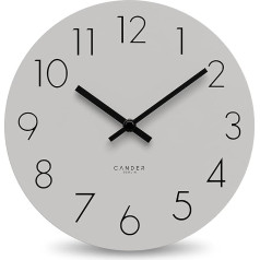 Cander Berlin MNU 2525 R Wall Clock MDF Silent No Ticking Noises 25 cm Living Room Office Modern Vintage Grey Analogue