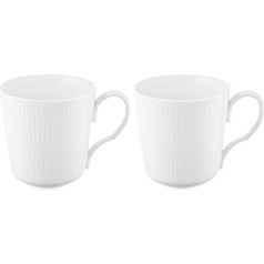 Royal Copenhagen White Fluted Mega 1017377 Set of 2 Cups with Handles Porcelain White 28 cl