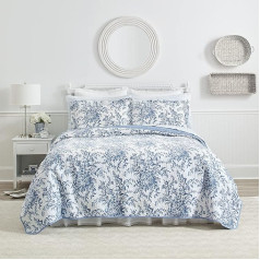 Laura Ashley Bedford Wendebettwäsche Baumwolle Full/Queen blau