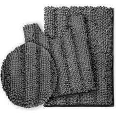 Clara Clark Chenille Mat Extra Soft and Absorbent Machine Washable Drying Mat Perfect for Bathtub, Shower and Bath, Small 17