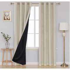 Deconovo linen-look blackout curtain., 240x140
