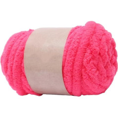 Amagogo Thick Chunky Yarn Weight Yarn Arm Knitting Yarn Washable Crochet Bulky Yarn Jumbo Tube Yarn for Knitting Blanket Mat Tapestry Bed Fence, Rose Red