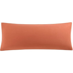sourcing map Soft Brushed Microfiber Zipper Pillow Case Bolster Long Pillow Cases for Body Pillows, Orange, 20 x 55 Inches
