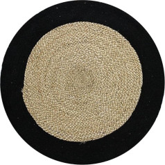 Black 70cm Diameter Rug