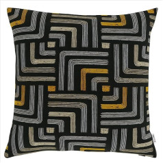 Neutex for you! COLLINA 495717 Decorative Cushion Cover for Sofa Cushion, 38 x 38 cm (H x W), Made in Germany, Oeko-Tex Made in Green, Yellow/Beige/Black