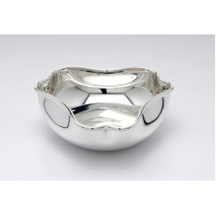 SWEET HOME Varotto & Co. Silver Plated Triangular Bowl Cod.5011206 cm 3h Diam.9