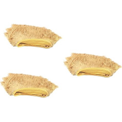 SHINEOFI 3 Pieces Curtain Trim Embellishments Goblincore Room Interior for Women Red Lace Dress Wide Lace Tassel with Fringe Trim Clothing Accessories Moustache 15c Decorate