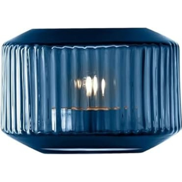 LSA Rotunda RT07 Tea Light Holder 7 cm Sapphire Blue