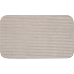 Gözze - Non-slip soft bath mat, 100% polyester, 60 x 100 cm, taupe