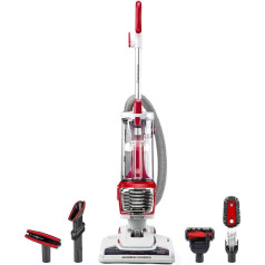 Kenmore DU2015 Bagless Vacuum Cleaner with 2 Motors, Suction Power, Lightweight Vacuum Cleaner with 3M Hose, HEPA Filter, 4 Cleaning Tools for Pet Hair, Carpet and Hardwood Floor, Red
