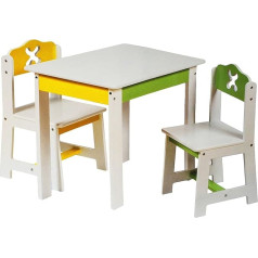 Alles-Meine.de Gmbh 1 x Chair for Children – Wooden – White/Green – Side Chair/Children's Chair – for Boys and Girls – Children's Furniture – Children's Room for Approx. 1-3 Years