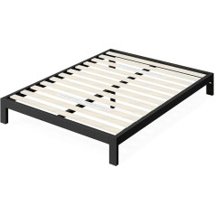 ‎Zinus Zinus Arnav Metal Bed Frame, Black, 190 x 150 cm