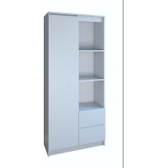 CDF Office Bookcase RS-80 Bily | Colour: White | For Living Room, Office, Study | Modern | Shelf for Books and Toys | Ideal for Children's Room, Teenagers, Teenagers Room