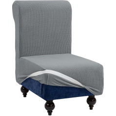‎Tianshu TIANSHU Sofa Cover Without Armrests, 1 Seater, Spandex Couch Cover Without Armrest, Elastic Non-Slip Stretch Cover, Comfort Fabric (1 Seater, Light Grey)