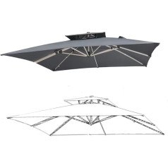 Mojia replacement roof for cantilever parasol, 300 cm x 300 cm