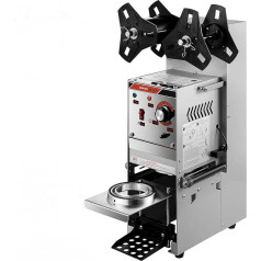 VEVOR Milk Tea Sealing Machine 300-500 Cups/h, Electric Tea Cup Sealing Machine Made of Carbon Steel & ABS Plastic, Sealer Cup Machine, Syllable Sealing Machine for Drinks